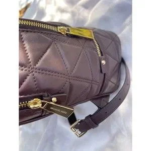 Michael Kors Rhea Medium Quilted Leather Backpack Brown Maroon Wine Barolo Michael Kors | Bags | Michael Kors Rhea Medium Quilted  main image 2